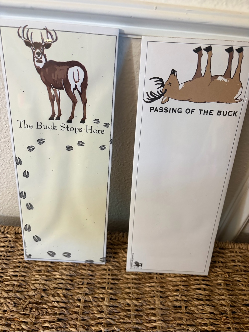 Magnetic Vintage Buck Deer Refrigerator Note Pads x2